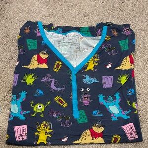 Little Sleepies Monsters Inc Women’s PJ short sleeve top